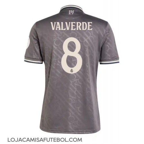 Camisa de Futebol Real Madrid Federico Valverde #8 Equipamento Alternativo 2024-25 Manga Curta